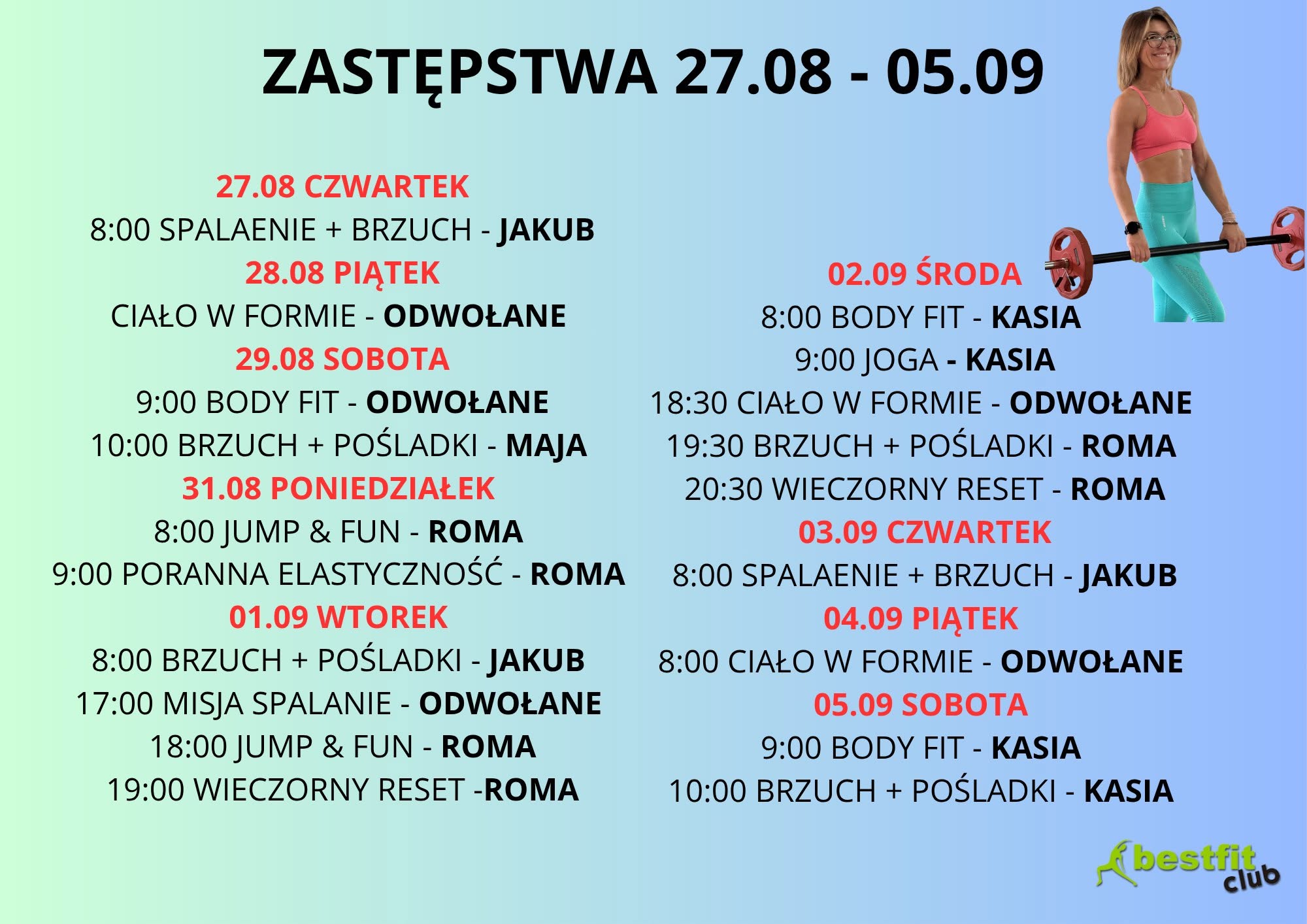 zastepstwa